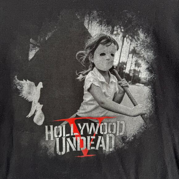 Hollywood Undead V 2017 Tour T-Shirt Mens Medium Black Red Concert Merch - Picture 3 of 7